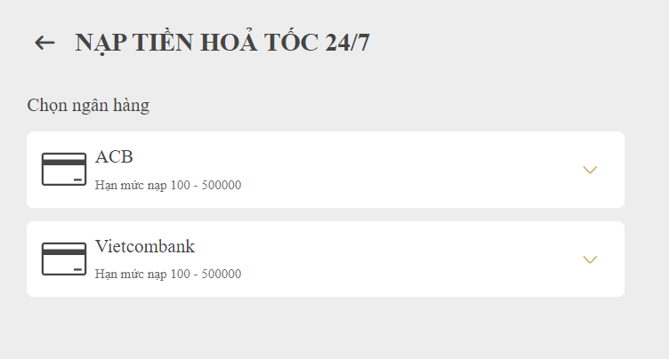 Giao dịch qua hình thức nạp tiền SV66 hỏa tốc