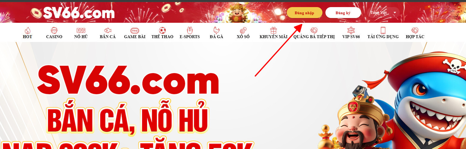 Đăng nhập vào trang chủ SV66