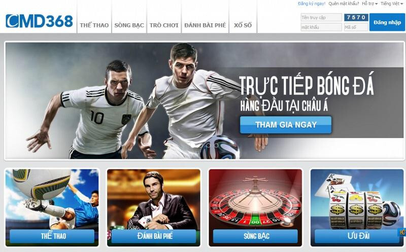 Sảnh thể thao CMD368 SV66 mang đến những trò chơi gì?