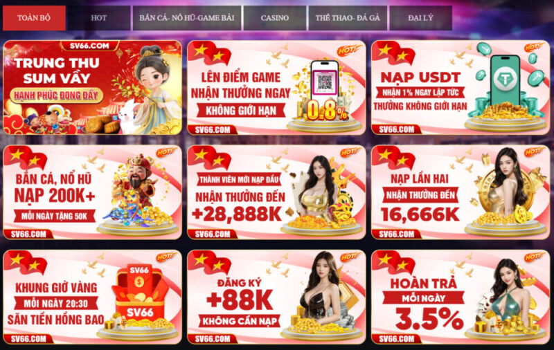 Các khuyến mãi SV66